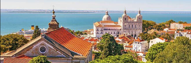 Aerial Photo of Lisbon, Portugal rooftops